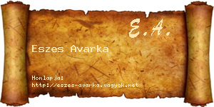 Eszes Avarka névjegykártya